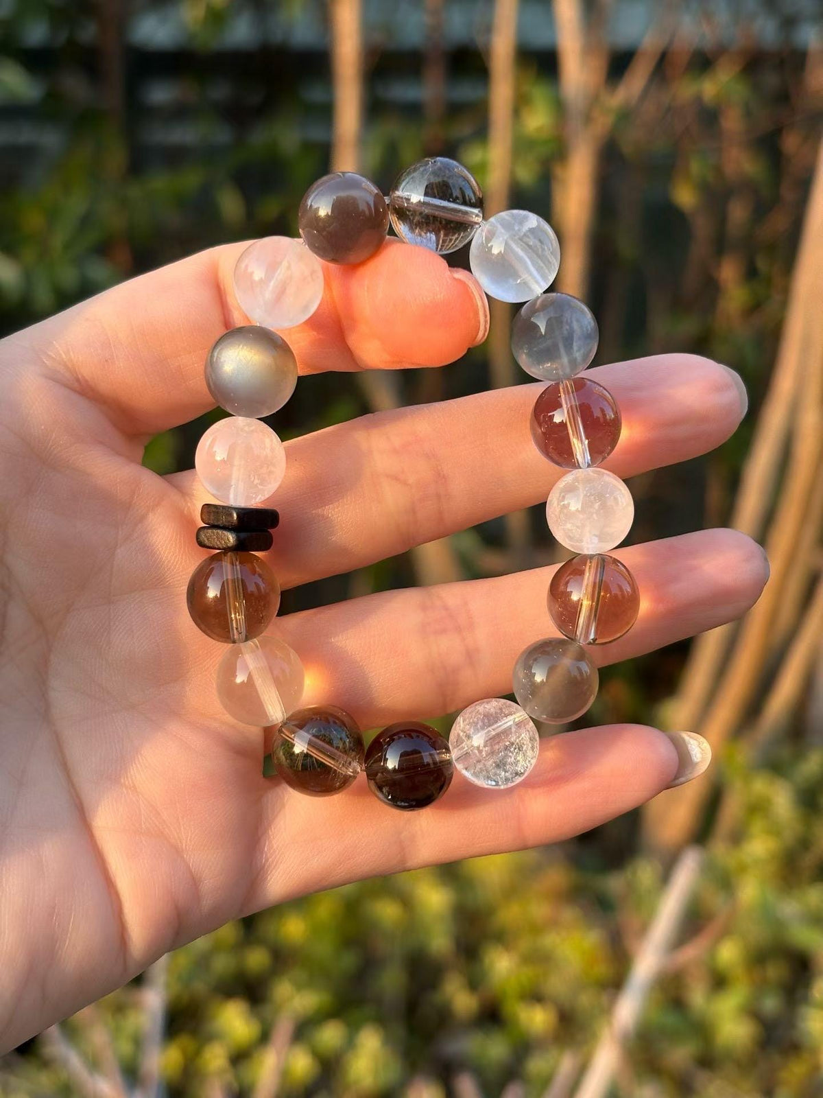 Smoky Quartz Bracelet | Grounding, Negative Energy Protection, Handmade Crystals