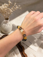 Golden Energy Bracelet | Citrine, Tiger Eye, Smoky Quartz, Rutilated, White Phantom