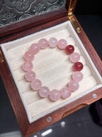 Rose Quartz Strawberry Bracelet | Love Attraction, Self Love Healing, Feminine Energy Gemstone