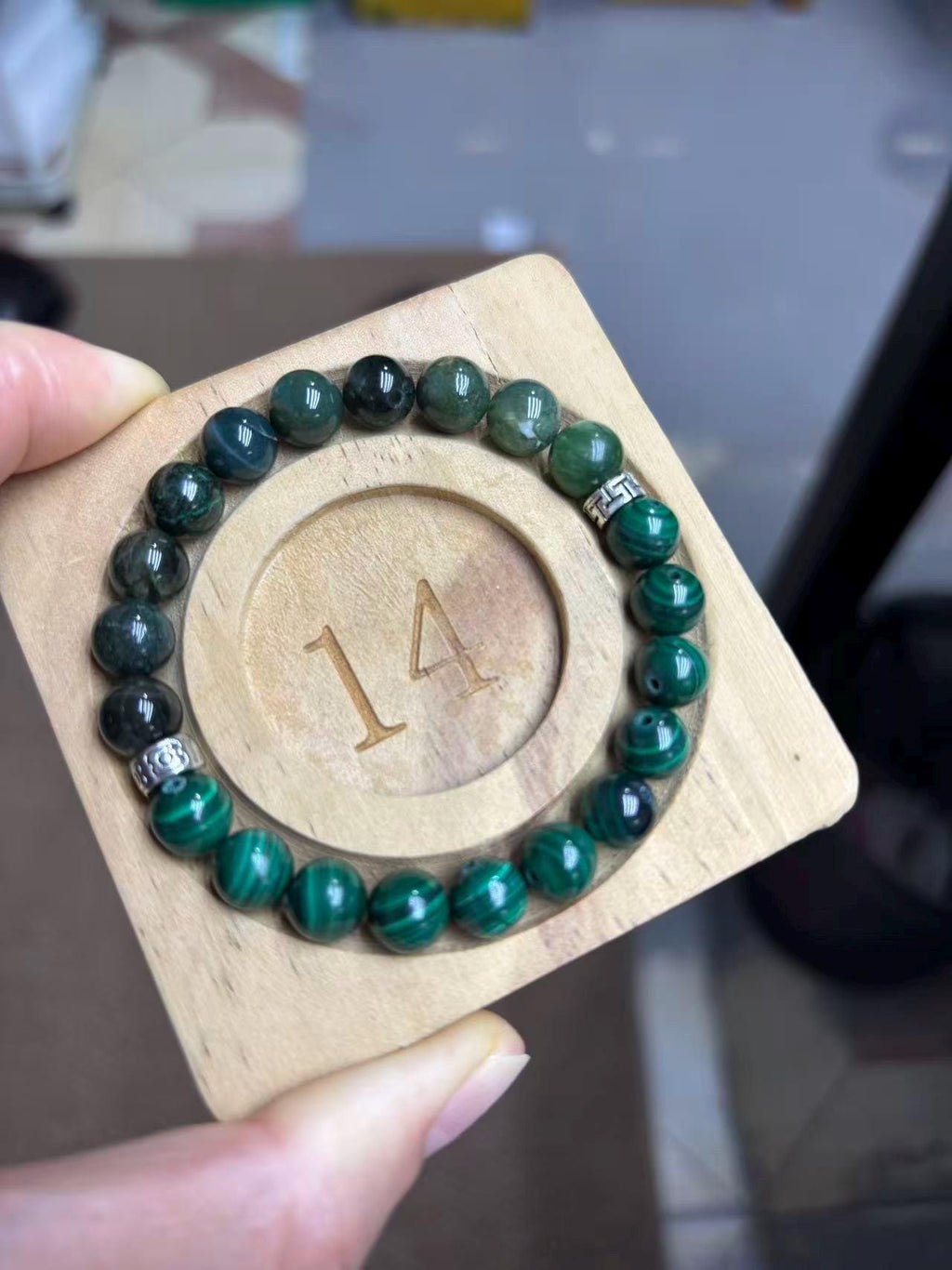 Protection Crystal Bracelet | Malachite Jewelry | Abundance Growth Positive Energy
