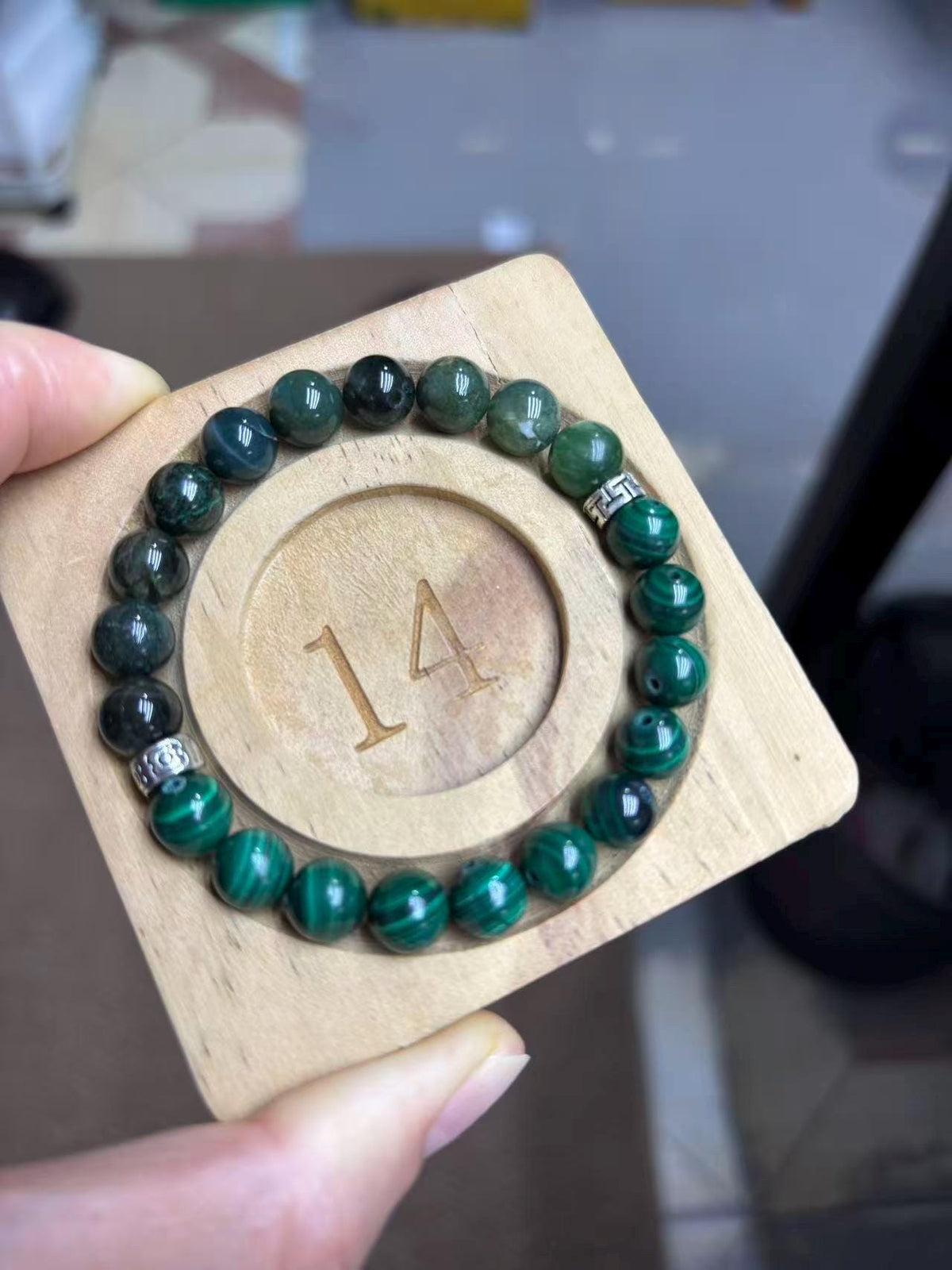 Protection Crystal Bracelet | Malachite Jewelry | Abundance Growth Positive Energy