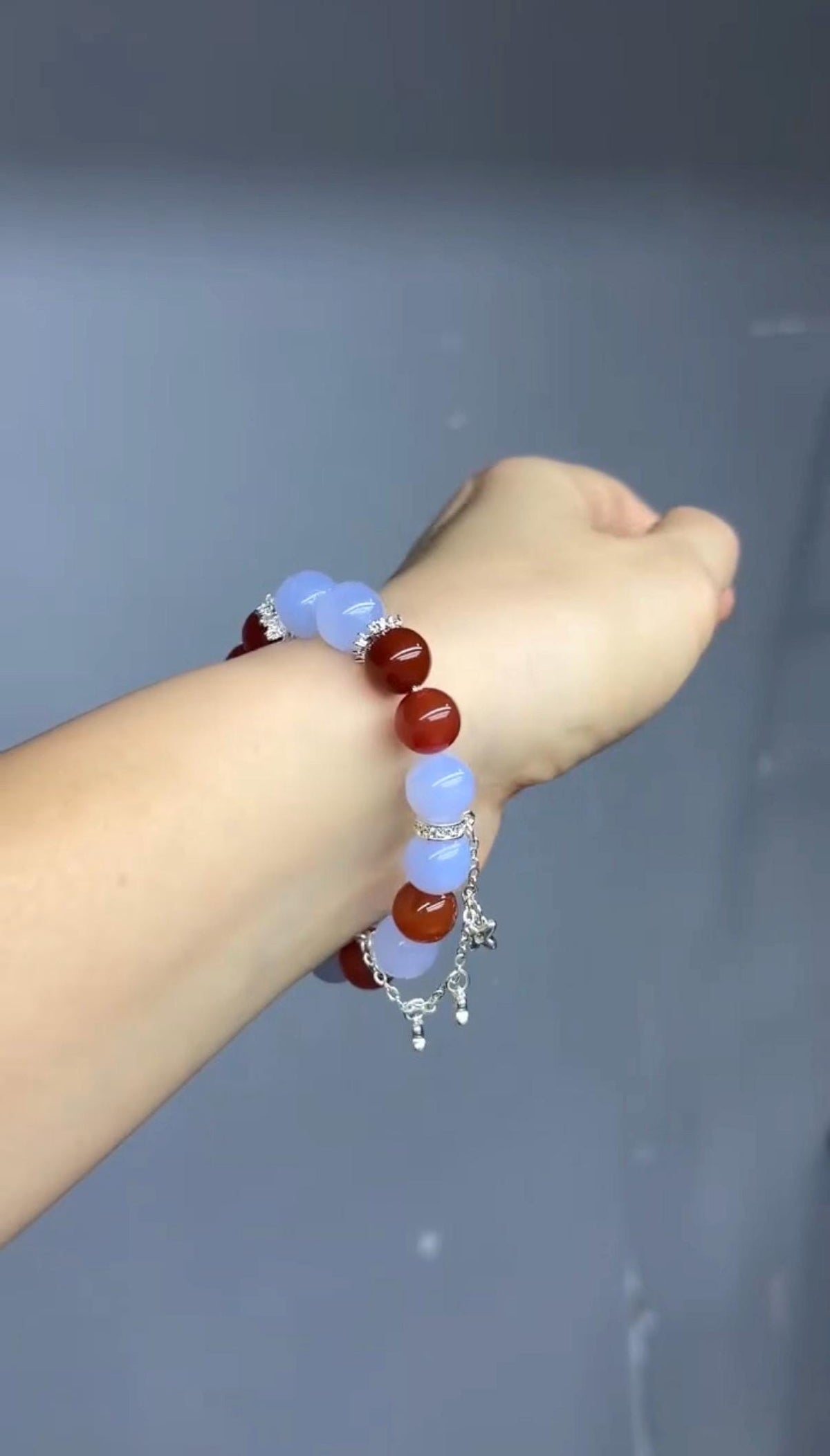 Self Confidence Crystal Bracelet | Blue Lace Agate Bracelet | Healing Jewelry Gift for Women