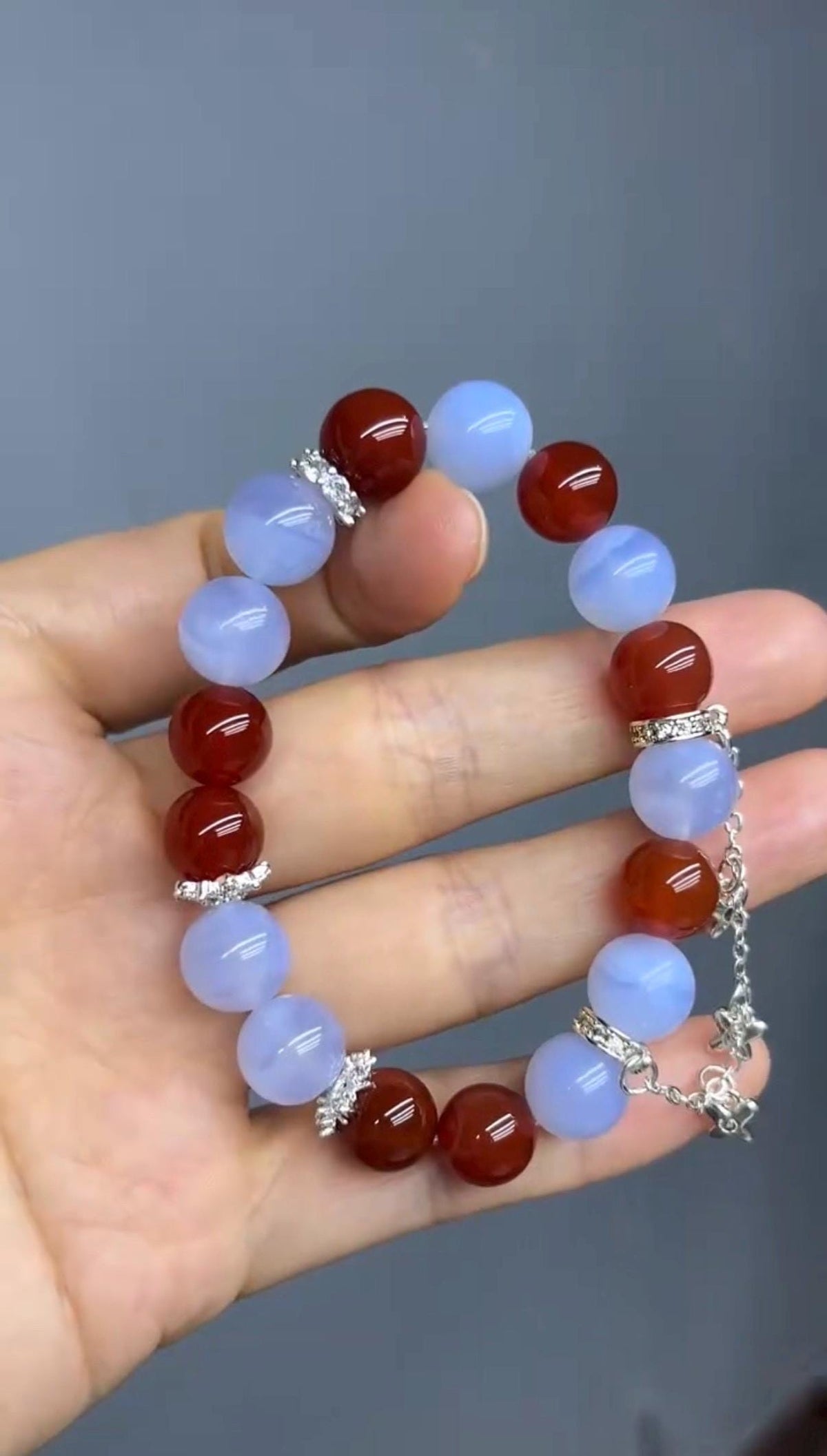 Self Confidence Crystal Bracelet | Blue Lace Agate Bracelet | Healing Jewelry Gift for Women