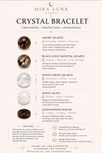 Smoky Quartz Bracelet | Grounding, Negative Energy Protection, Handmade Crystals