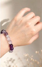 Natural Amethyst Crystal Bracelet | Uruguay, Brazilian, Lavender Amethyst Beads | February Birthstone, Peace & Clarity Gift