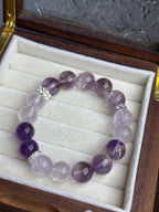 Natural Amethyst Crystal Bracelet | Uruguay, Brazilian, Lavender Amethyst Beads | February Birthstone, Peace & Clarity Gift