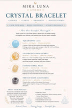 Healing Crystal Bracelet | Calm Energy & Stress Relief | Aquamarine Citrine Jewelry Gift Women