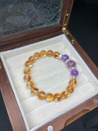 Abundance Crystal Bracelet | Citrine Amethyst Bracelet | Wealth & Positive Energy Gift