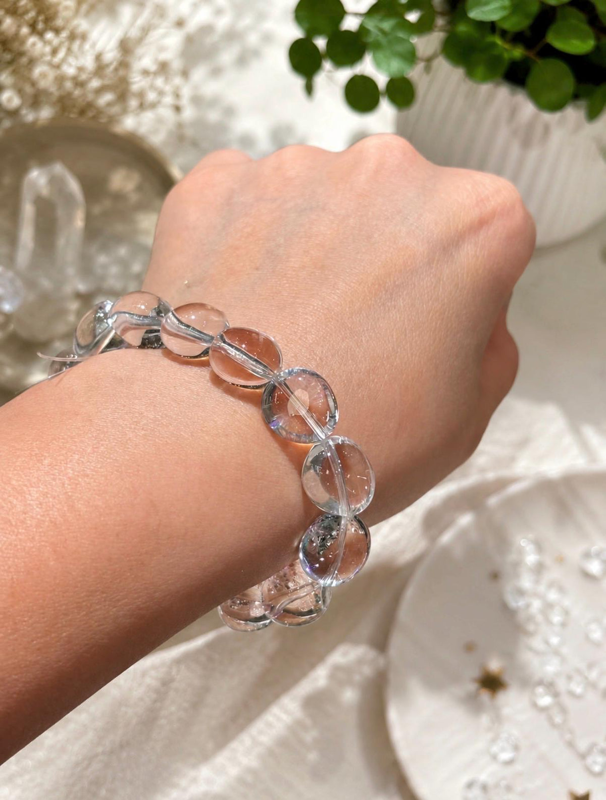 Clear Quartz Bracelet | Clarity & Positive Energy Gift | Natural Healing Crystal Jewelry for Meditation, Mindfulness