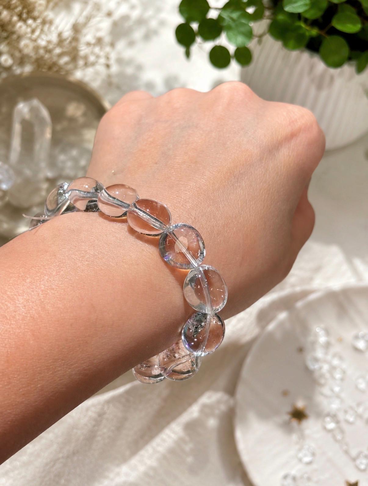 Clear Quartz Bracelet | Clarity & Positive Energy Gift | Natural Healing Crystal Jewelry for Meditation, Mindfulness
