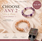 Choose Any 2 Crystal Bracelets: Mix and Match Natural Gemstone Intention Bracelet Set